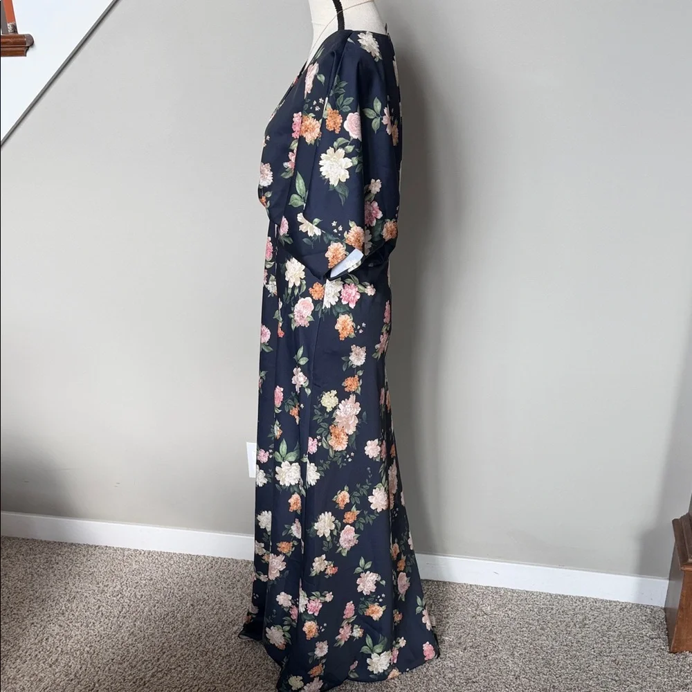 BHLDN Leila Deep-V Flutter Sleeve Gown - Picture 3 of 7